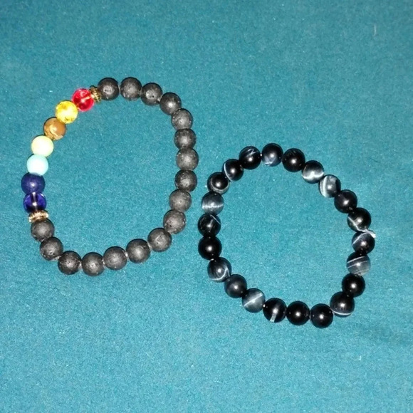2 beaded- stone-‎ bracelets - Picture 1 of 3